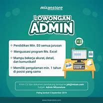 Lowongan Pekerjaan Admin Gudang